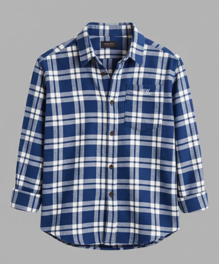 Men's casual check shirt