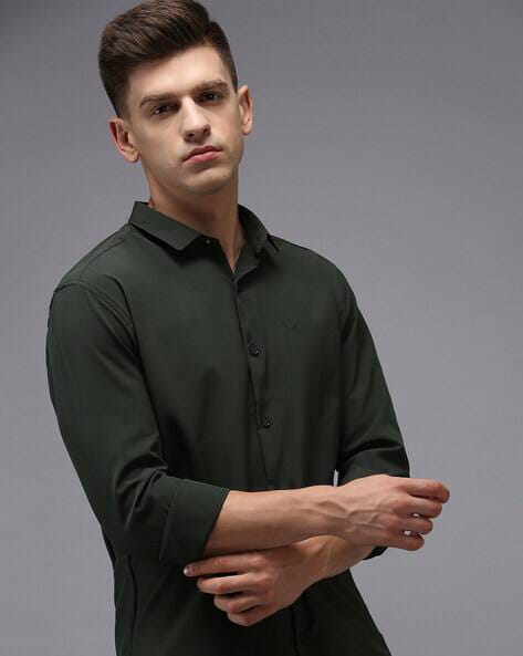 Burberry Men’s Premium Dark Green Shirt