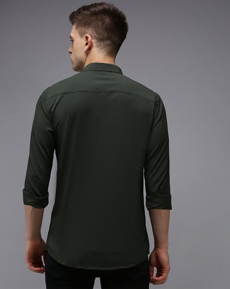Burberry Men’s Premium Dark Green Shirt