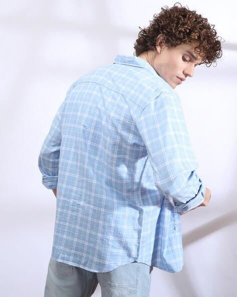 Men's sky check shirt