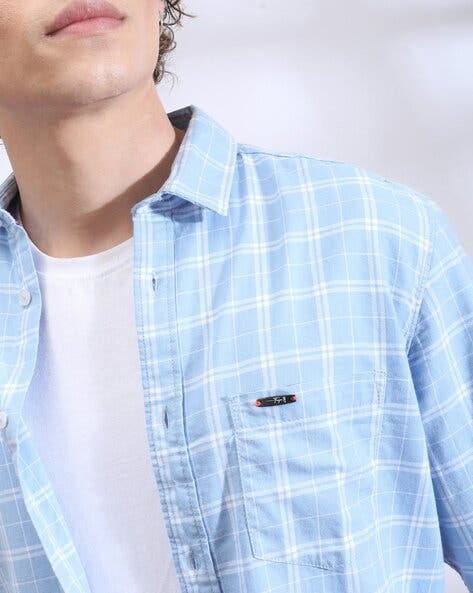 Men's sky check shirt